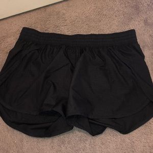 Black running shorts